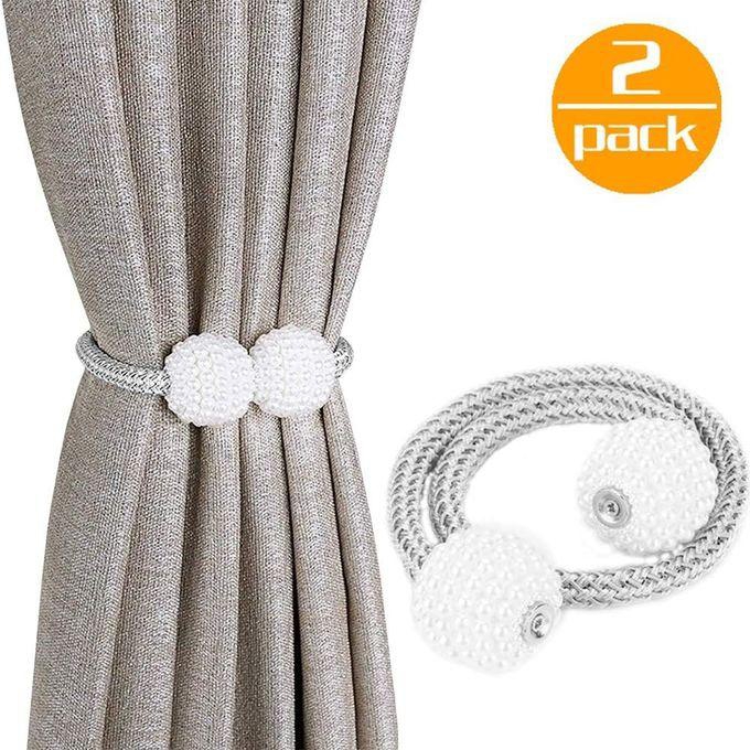 Magnetic Curtain Buckle - 2 PCs - Silver