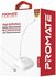 Promate USB Desktop Microphone, High Definition Omni-Directional USB Microphone with Flexible Gooseneck, Mute Touch Button, LED Indicator and Built-In Anti-Tangle Cord for PC, Laptop, Recording, Gaming, ProMic-1 White