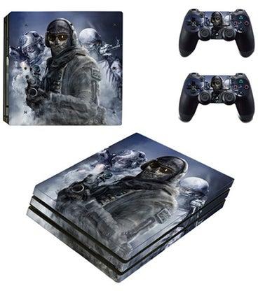 ملصق خارجي لجهاز بلايستيشن 4 برو بتصميم يحمل رسمة سلسلة ألعاب "Call Of Duty"