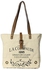 NATURALS EXPORT La Couspaude Upcycled Canvas Bag White Tote Bag Leather Tote Canvas Bag, White, One size