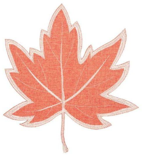 Lacenembroidery Embroidered Maple Leaf Cutwork Doilies - 2 Sizes (Orange)