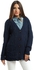Ravin Buttoned Casual Cardigan - Navy Blue