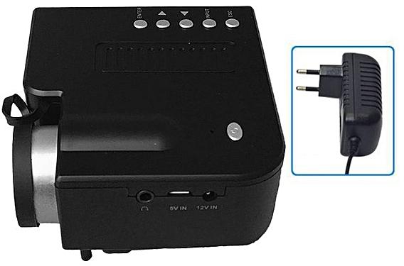 Generic UC28B+ Home LED Projector Mini Portable 1080P HD Projection For Theater Black