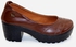 Tata Tio Chunky Heel Patent Leather Shoes - Brown