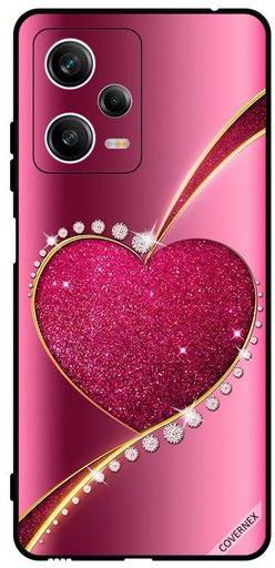 Protective Case Cover For Xiaomi Redmi Note 12 Pro Diamond Glitter Heart