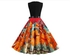 فستان أنيق مزين بطبعة عصرية Multicolour