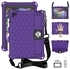 Remson Honeycomb Stand Handle Shockproof Drop Protection With Shoulder Strap Back Case Cover (purple/black) For Apple Ipad 9.7 (2017/2018)
