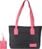 Get Waterproof Hand Bag For Women, 40×25 cm - Black Fuchsia with best offers | Raneen.com