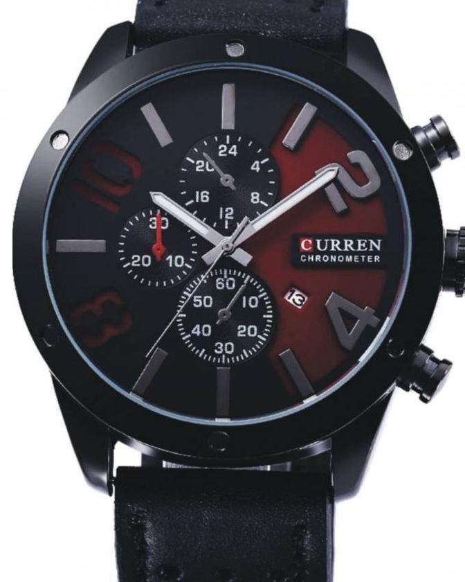 Curren Men's Analog Leather Watch 8243