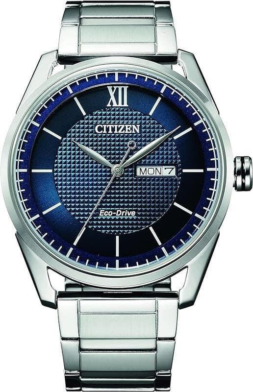 Get Citizen AW0079-13X Casual Watch with Eco-Drive Technology for Men, Leather Starp - Brown with best offers | Raneen.com