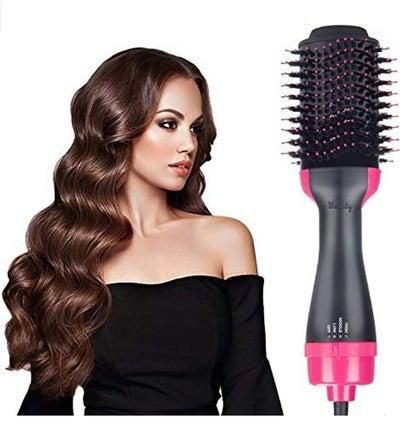 Hair Dryer Brush Black/Pink 32cm