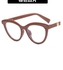 A0017 Cat Eye Frame (Ladies Glasses) BROWN GLASS