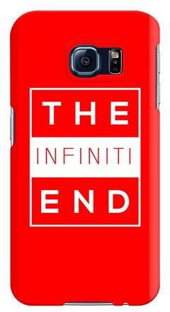 غطاء حماية من سلسلة سناب كلاسيك بطبعة عبارة "The Infiniti End" لهاتف سامسونج جالاكسي S6 أحمر/أبيض