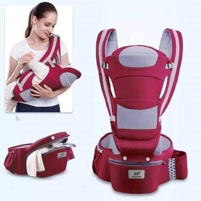 Fashion 3 In 1 Hip Seat Baby Carrier-Maroon