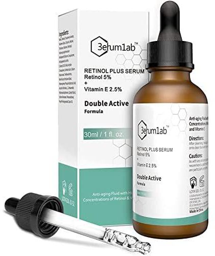 Retinol Serum High Strength for Face and Skin, Unique Double Active Ingredients of 5% Retinol & 2.5% Vitamin E, Outstanding Synthetic Effect to Reduce Wrinkle, and Dark Circle (1 PACK)
