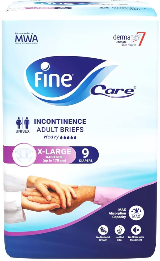 Fine Care Unisex Adult Diaper - X-Large - 9 diapers