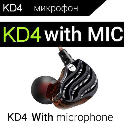Qkz Earphones QKZ KD4 Mini Dual Driver Earbuds Hybrid Dual Dynamic Driver Headphone Mp3 DJ Headset PRI-P