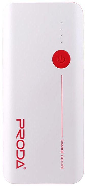 Proda Jane  PowerBank 20000 mAh Dual-Port Portable Charger with Flash Light for samsung red