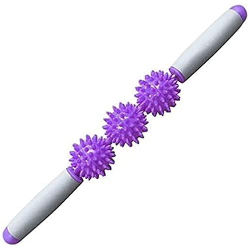 one year warranty_1PCS Anti Cellulite Massage For Back, Leg, Restore Pressure Point Muscle Roller, Deep Tissue Tight Fascia Massage Trigger Point Fat Blast With 3 Balls Purple96974