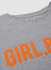 Girls Printed Round Neck with Short Sleeve T-Shirt ln Grey