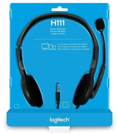 Logitech Stereo Headset H111 +Noise Cancelling Microphone