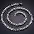 Fashion Korean Style Fashion Chain Men 's Necklace Jewelry - Silver
