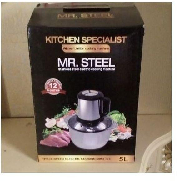 5litre Mr. Steel Yam Pounder/food Processor - Stainless Bowl