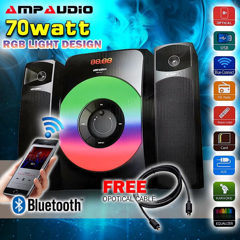 AmpAudio Bluetooth Multimedia Speaker System Home Theatre Computer