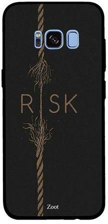 غطاء حماية واقٍ لهاتف سامسونج جالاكسي S8 بلس مطبوع عليه كلمة "Risk"