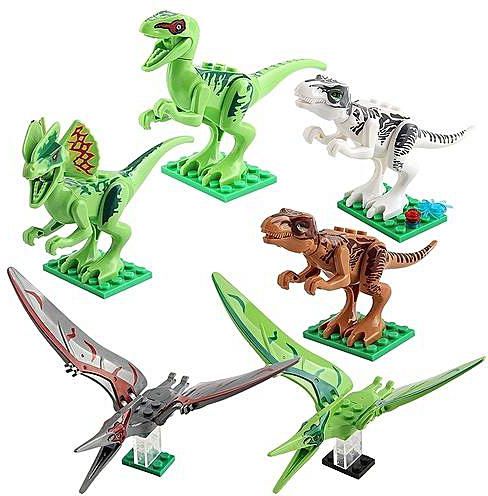 Generic Children Educational DIY Small Particles Blocks Toys Assembled Dinosaurs - Green