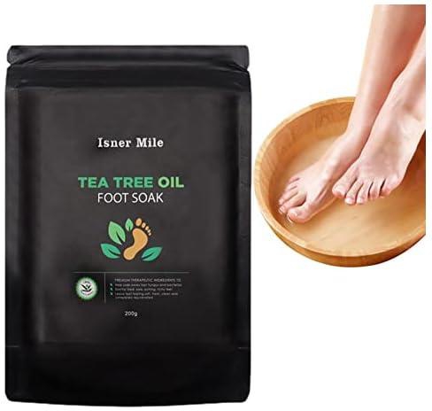 Foot Soak Salts,Tea Tree Foot Salts for Foot Bath - 7.1Oz Foot Cleaner Soothes Tired Feet for Athletes Foot Stubborn Foot Odor Scent Deep Cleanse