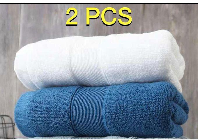 Polo Cotton White & Blue Bathing Towel--