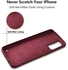 Liguid Silicon Case with Microfiber Lining For Samsung Galaxy S20 FE (Burgundy)