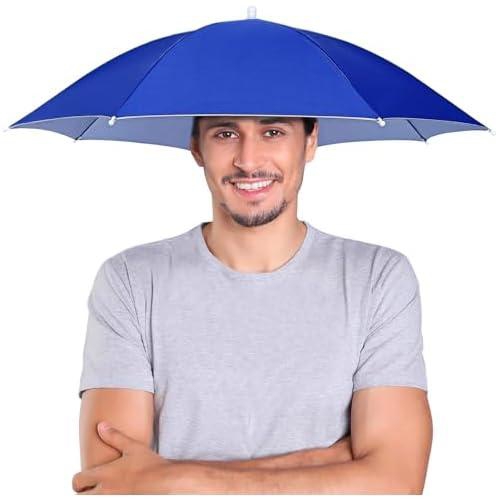 Massmall مظلة قبعة 27 بوصة واقية من الأشعة فوق البنفسجية مظلة للنساء الرجال مظلة حر اليدين