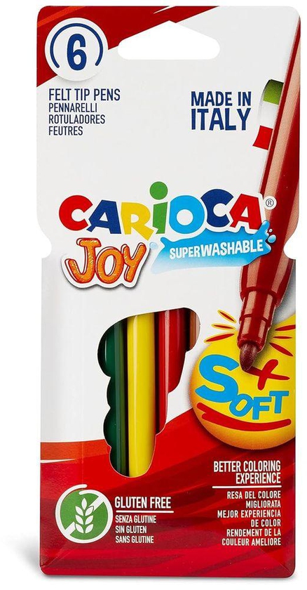 Carioca Joy 6 Colors Felt Tip Pens Washable