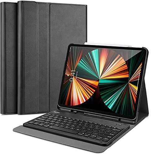 ProCase for iPad Pro 12.9 Keyboard Case 2022 2021 2020 2018, Slim Shell Lightweight Cover with Magnetically Detachable Wireless Keyboard for iPad Pro 12.9 Inch 6th 5th 4th 3rd -Black