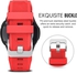 Tentech Silicone Sport Watch Band 20mm Compatible With Samsung Gear Sport/Samsung Watch 4/5/5 Pro/S2 Classic/Active 2 40/44mm/Amazfit GTS 3/GTS 4/4 Mini/Bip 3/Pro/GTS 2 Mini/GTS 2e/Pip U/U Pro – Red