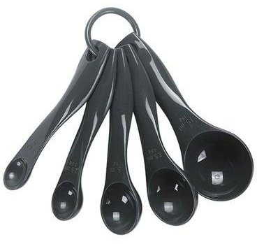 5-In-1 Plastic Measuring Spoon Black Measuring Spoon 15, Measuring Spoon 7.5, Measuring Spoon 5, Measuring Spoon 2.5, Measuring Spoon 1ml