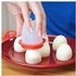 Generic Silicone Egg Boil Cup Cooker 6 pcs set - Red & White