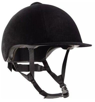 140 Velvet Horse Riding Helmet - Black