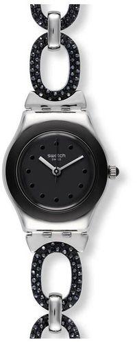 Swatch YSS293G Stainless Steel Watch - Silver/Black