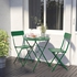 SUNDSÖ طاولة+2كراسي، خارجية - أخضر/أخضر