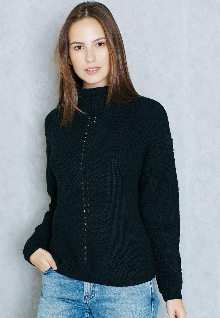 Pointelle Ribbed Sweater