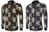 Fashion Stylish Floral Print Stand Collar Male Long Sleeve Jacket