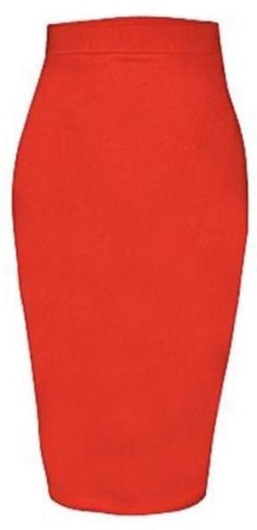 Ladies Classy Corporate Red Bodycon Pencil Skirt