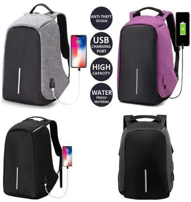 Antitheft Laptop and Travel Backpack. Black L