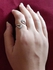 Handmade Ring In Silver Plated And Cubic Zirconia Jewelry - Free Size