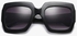 UV Protection Oversized Sunglasses Black/Grey