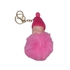 Cute Small Sleeping Baby Doll Fur Fluffy Ball Keychain Bag