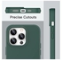 جراب من السيليكون لهاتف iPhone 14 Pro Max مقاس 6.7 بوصات ناعم حريري الملمس بالكامل جراب هاتف واقٍ لكامل الجسم غطاء مقاوم للصدمات مع بطانة من الألياف الدقيقة باللون الأخضر